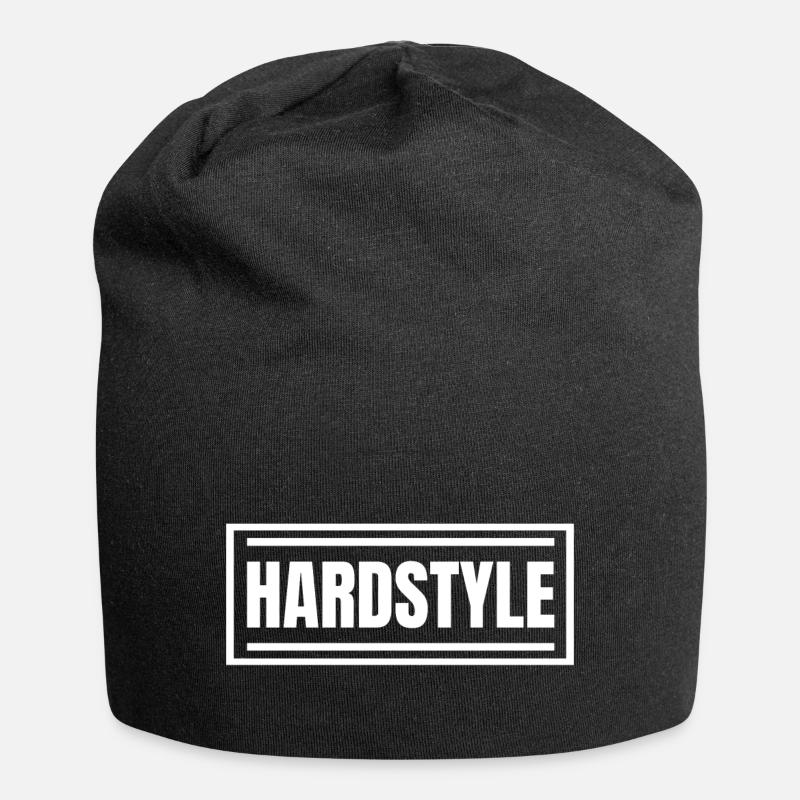 Hardstyle Snapback Hardstyle Cap Hardstyle Beanie - Jersey Beanie - black
