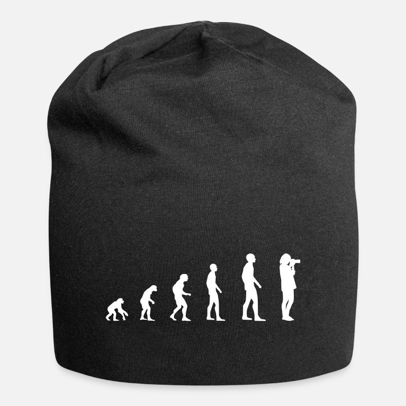 Journalist / Photographer - Evolution - Jersey Beanie - black
