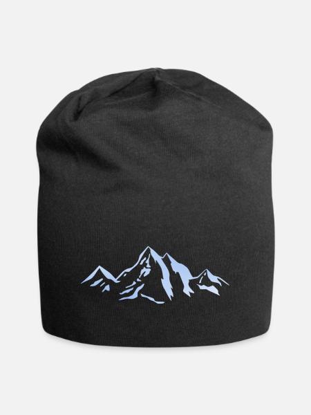 Berge, Wandern - Jersey-Beanie - Schwarz