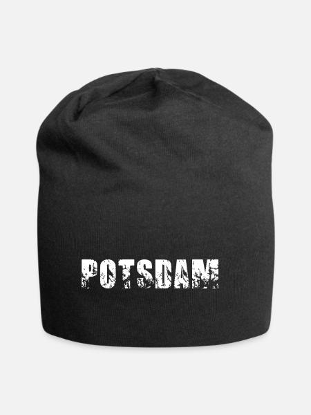 Potsdam - Jersey-Beanie - Schwarz