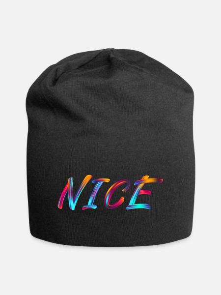 nice - Jersey-Beanie - Schwarz