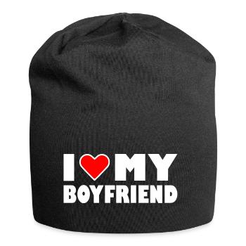 love my I heart my boyfriend - Bonnet en jersey - noir - Devant