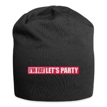 im fat lets party - Jersey-Beanie - Schwarz - Vorne