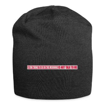 ne me parle pas - Bonnet en jersey - charbon - Devant
