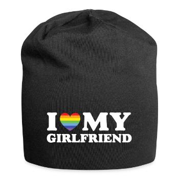 J’aime ma copine - LGBTQ - Bonnet en jersey - noir - Devant