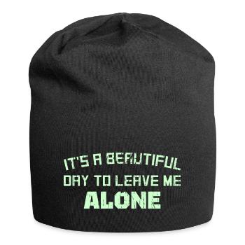 C’EST UNE BELLE JOURNÉE POUR ME LAISSER TRANQUILLE - Bonnet en jersey - noir - Devant