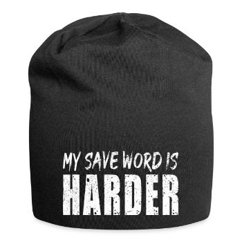My Saveword is Harder - Jersey-Beanie - Schwarz - Vorne