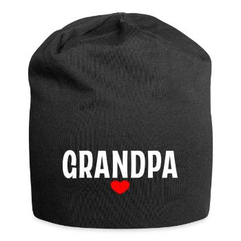 Grand-père, j’aime mon grand-père, cadeau pour grand-père - Bonnet en jersey - noir - Devant