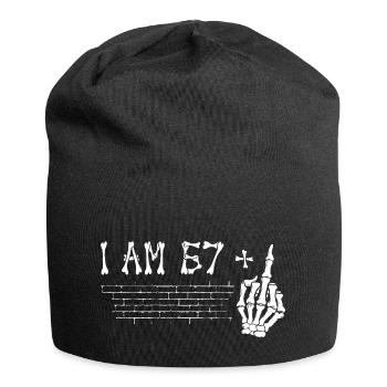 J’ai 67 ans Plus majeur - 68e anniversaire - Bonnet en jersey - noir - Devant