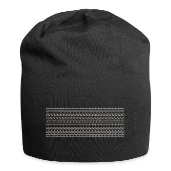 Fuck this shit Panorama Tasse sarkastisch beige - Jersey-Beanie - Schwarz - Vorne