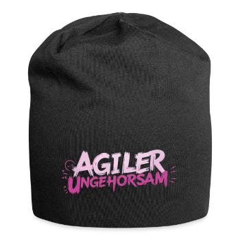 Agiler Ungehorsam - Statement - Jersey-Beanie - Schwarz - Vorne