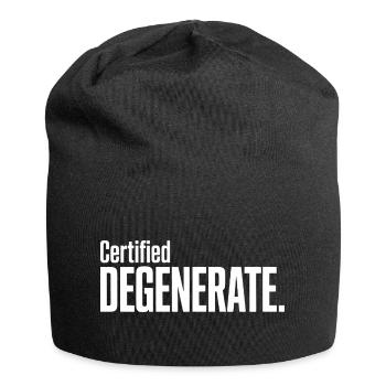 Certified Degenerate - Funny Gen Alpha Memes - Jersey Beanie - black - Front