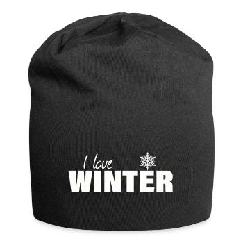 I LOVE WINTER - Jersey-Beanie - Schwarz - Vorne