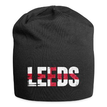 Leeds England - Jersey-Beanie - Schwarz - Vorne