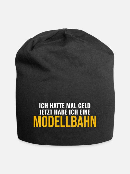 Modellbahn Modellbahner Geschenk Spruch - Jersey-Beanie - Schwarz