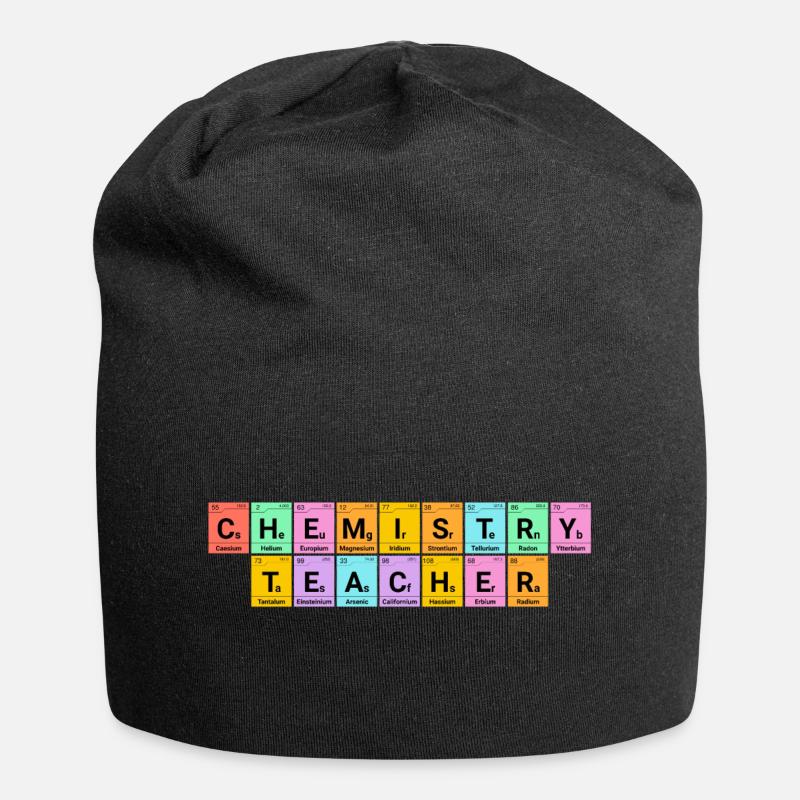 Professeur de chimie Eléments chimiques - Bonnet en jersey - noir