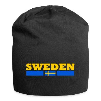 Schweden Flagge - Jersey-Beanie - Schwarz - Vorne