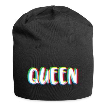 King - Queen Partnerlook - Jersey-Beanie - Schwarz - Vorne