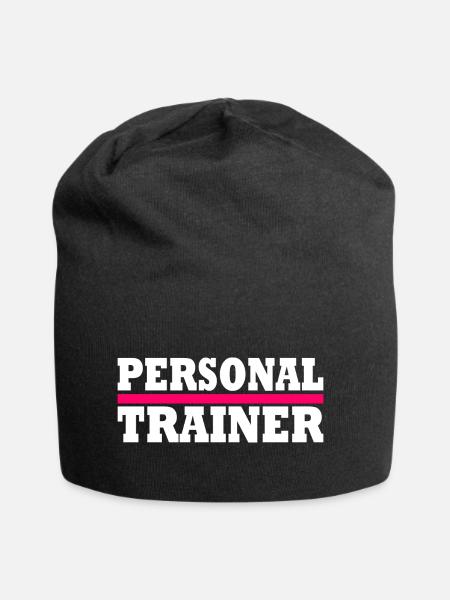 Personal trainer - Bonnet en jersey - noir