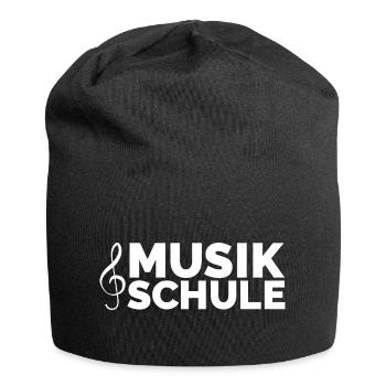 Musikschule Musik Unterricht lernen Piano Gitarre - Jersey-Beanie - Schwarz - Vorne