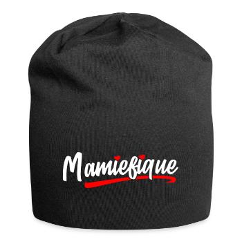 Mamiefique Mamie Magnifique Mamie-fique Grand Mère - Bonnet en jersey - noir - Devant