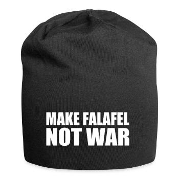 Make falafel not war - Jersey Beanie - black - Front