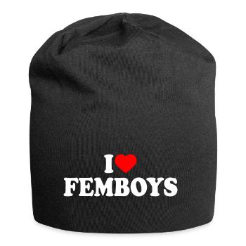 I love femboys - Jersey-Beanie - Schwarz - Vorne
