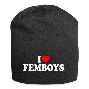 I love femboys - Jersey-Beanie - Anthrazit - Vorne