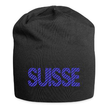 SCHWEIZ. LAND. GENF. SCHWEIZ. HUMOR. LAND - Jersey-Beanie - Schwarz - Vorne