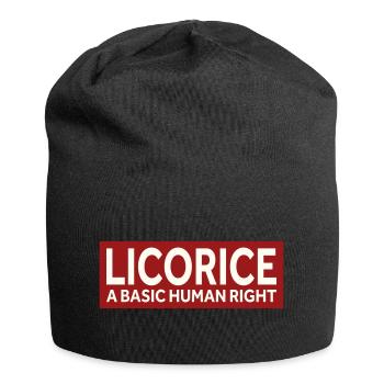LA RÉGLISSE - UN DROIT HUMAIN FONDAMENTAL - Bonnet en jersey - noir - Devant