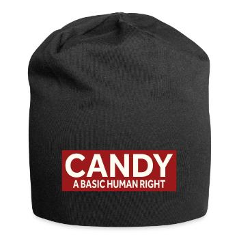 LES BONBONS - UN DROIT HUMAIN FONDAMENTAL - Bonnet en jersey - noir - Devant