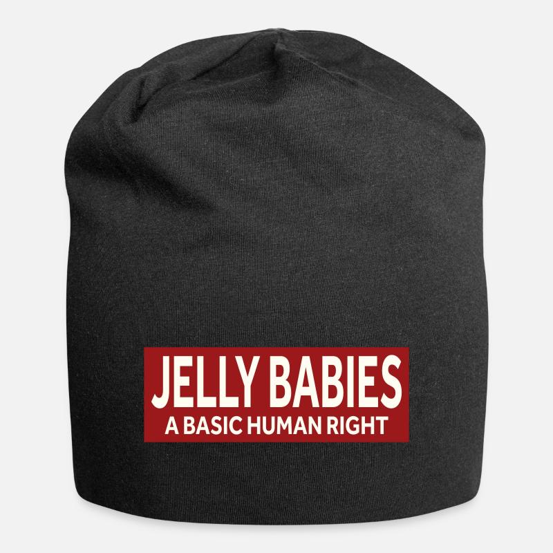 JELLY BABIES - A BASIC HUMAN RIGHT - Jersey Beanie - black
