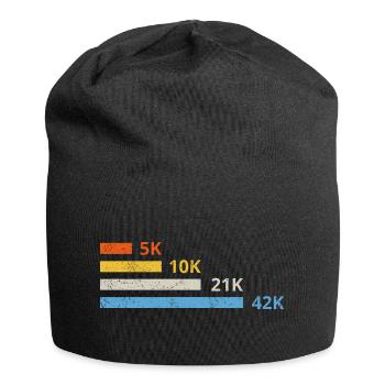 Distances de course II - 5 km 10 km 21 km 42 km marathonien - Bonnet en jersey - noir - Devant