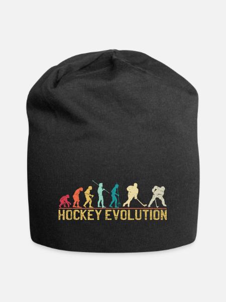 Hockey Evolution Silhouette Design - Jersey-Beanie - Schwarz
