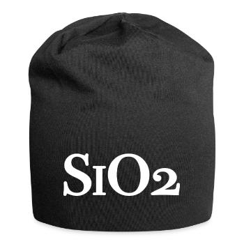 SiO2 - Quartz Chemical Formula Silicon Dioxide - Jersey Beanie - black - Front