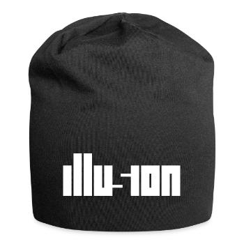Illusion – Illusion d’optique Conception de contraste - Bonnet en jersey - noir - Devant