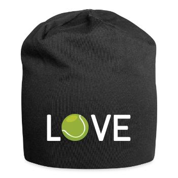 Tennis-Liebhaber - Jersey-Beanie - Schwarz - Vorne