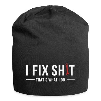 Fix Shit – That’s What I Do  - Jersey-Beanie - Schwarz - Vorne