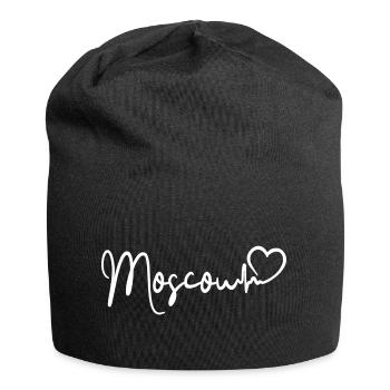 Moscou Heartbeat Russie Moscou - Bonnet en jersey - noir - Devant