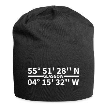 Coordonnées de Glasgow - Bonnet en jersey - noir - Devant