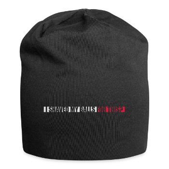 I shaved my balls - Jersey Beanie - black - Front