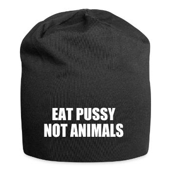 Eat pussy not animals - Bonnet en jersey - noir - Devant