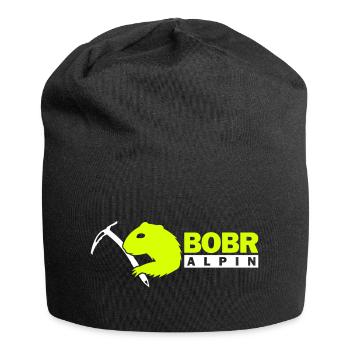 Bobr Alpin Logo Hell - Jersey-Beanie - Schwarz - Vorne