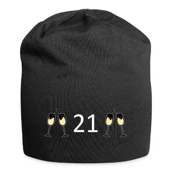 21st Birthday 21 Years Anniversary 21 Years Number 21 - Jersey Beanie - black - Front