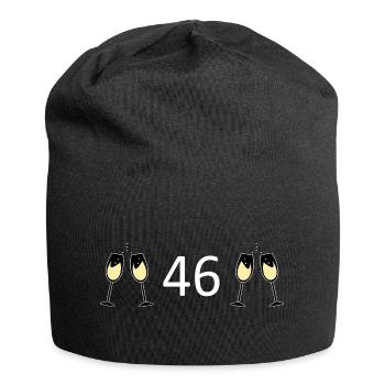 46th Birthday 46 Years Anniversary 46 Years Number 46 - Jersey Beanie - black - Front