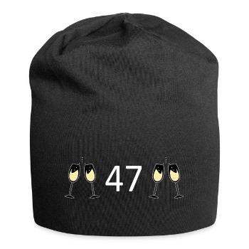 47th Birthday 47 Years Anniversary 47 Years Number 47 - Jersey Beanie - black - Front
