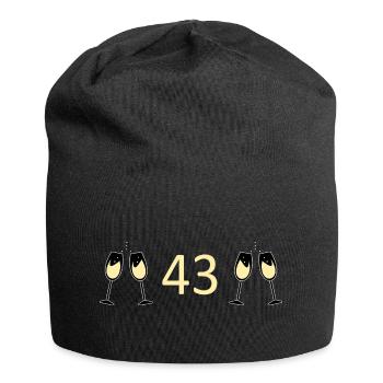 43e anniversaire 43 ans 43 ans numéro 43 - Bonnet en jersey - noir - Devant
