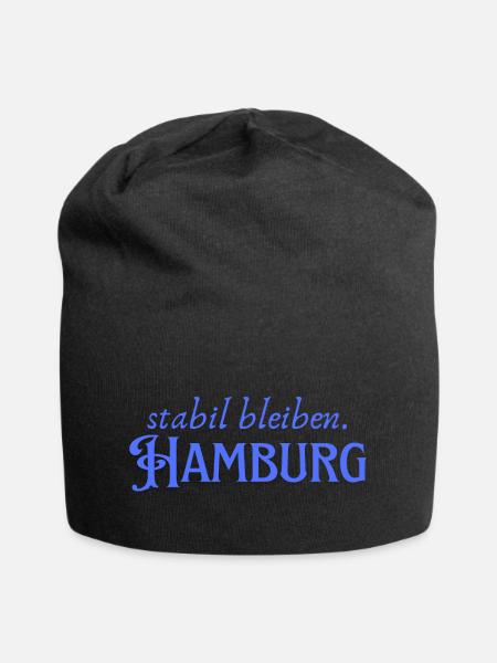Stabil bleiben Hamburg - Jersey-Beanie - Schwarz