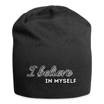 I believe in myself - Jersey-Beanie - Schwarz - Vorne