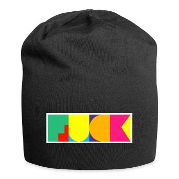 Funny Pop Art F-Word - Jersey Beanie - black - Front